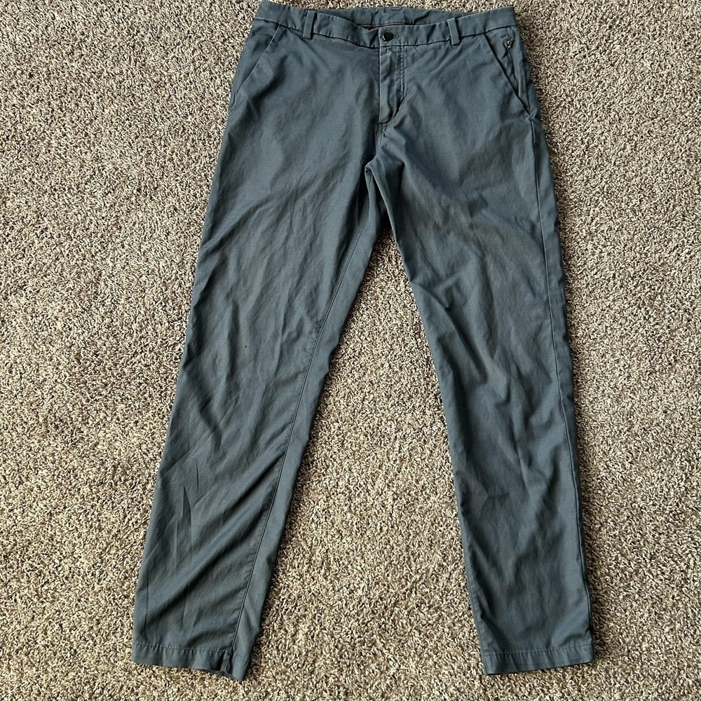 Lululemon Pants Mens 36 Gray Chino Lulu Casual Stretch Zip Pocket Athletic‎ ABC